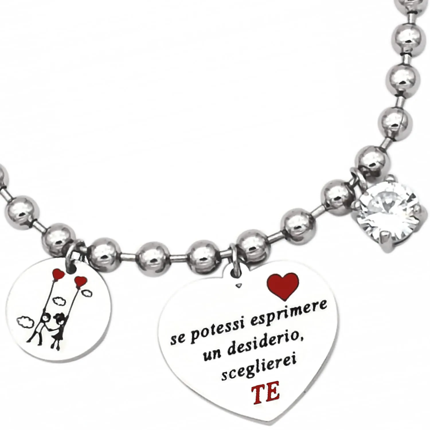 dalcuore Bracciale Fidanzata, Ipoallergenico, Idee Regalo Donna Compleanno Braccialetto Ragazza Frasi Speciali per Moglie compagna Confezione da regalare Amore con dedica - immagine 1