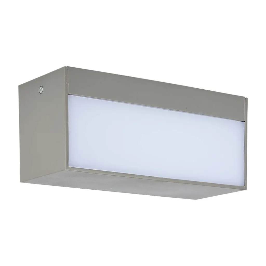V-TAC Lampada LED da Muro Rettangolare 12W Doppio Fascio Luminoso Colore Grigio 4000K IP65 - immagine 1