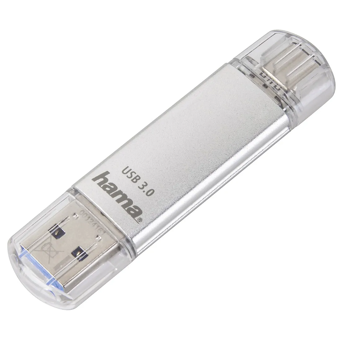 Hama C-Laeta unità flash USB 128 GB USB Type-A / USB Type-C 3.2 Gen 1 (3.1 Gen 1) Argento - immagine 1