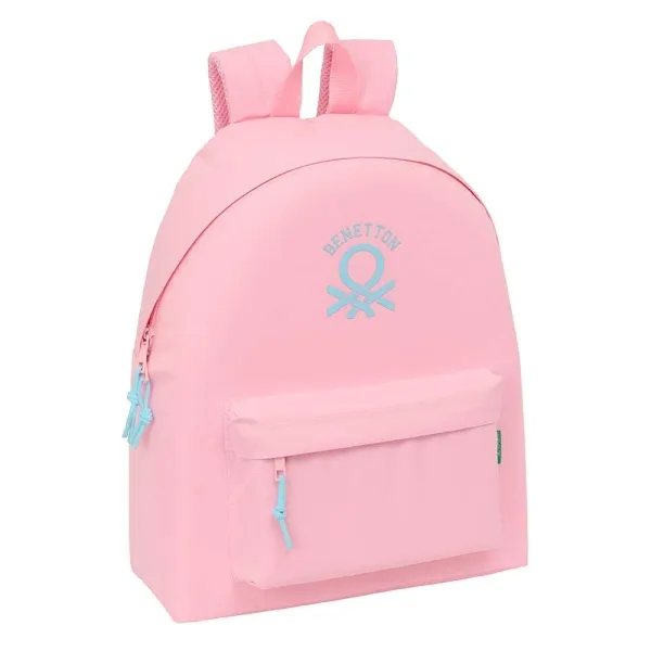 Zaino Safta Benetton Basics - Tasca frontale - Spallacci imbottiti - Doppia cerniera principale - Maniglia superiore - 2080 L - 330x150x420 mm - Rosa pastello - immagine 1