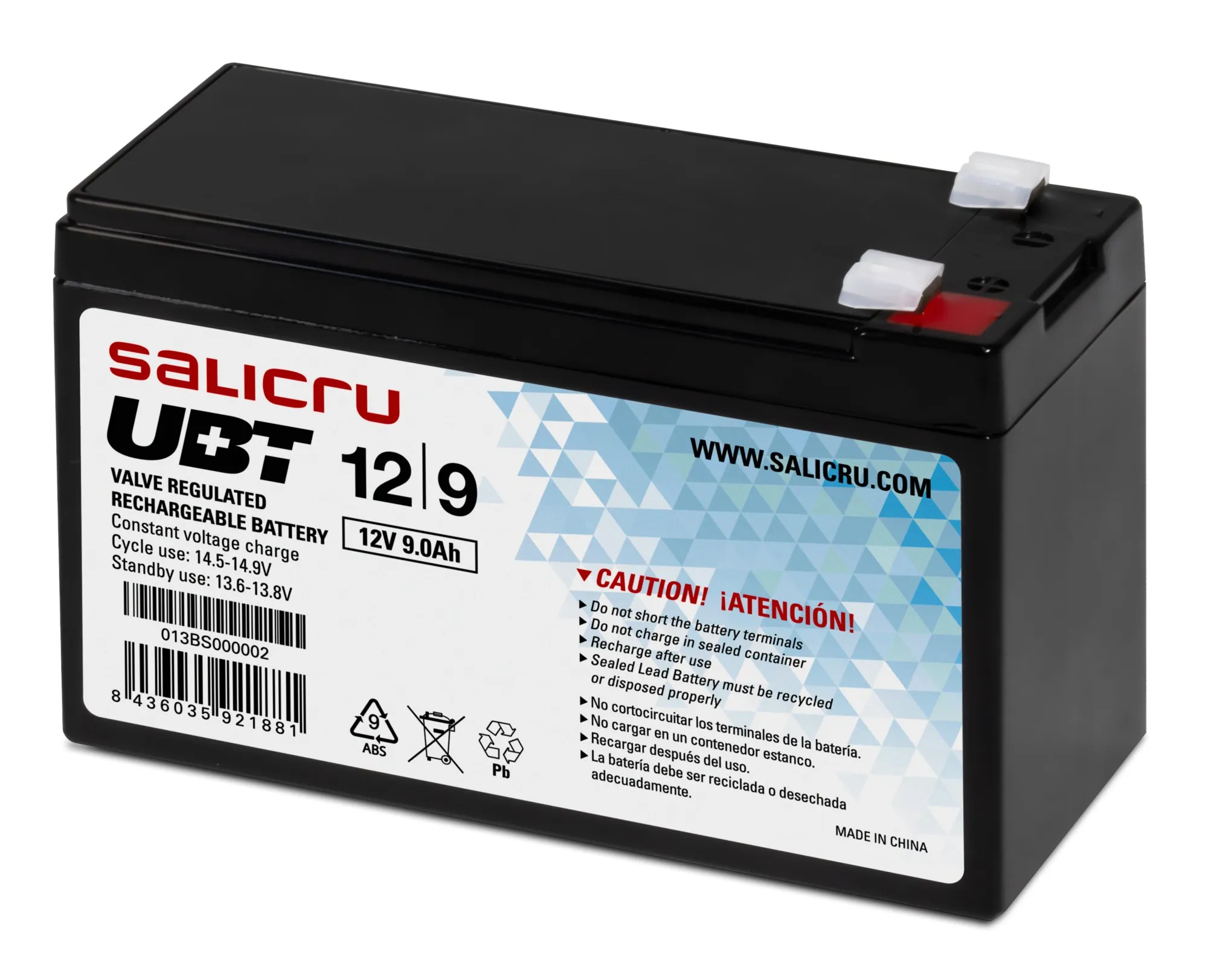 Salicru 013BS000002 batteria UPS Acido piombo (VRLA) 12 V 9 Ah - immagine 1