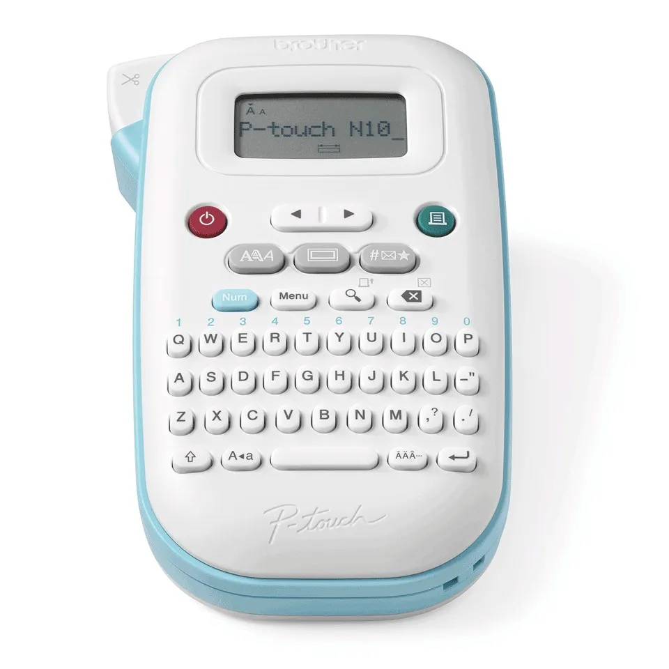 ORIGINALE Brother stampante Blu / Bianco P-touch N10 PTN10RG1 Etichettatrice compatta leggera e facile da usare. Perfetta per l'organizzazione a casa o per preparare il materiale scolastico. - immagine 1