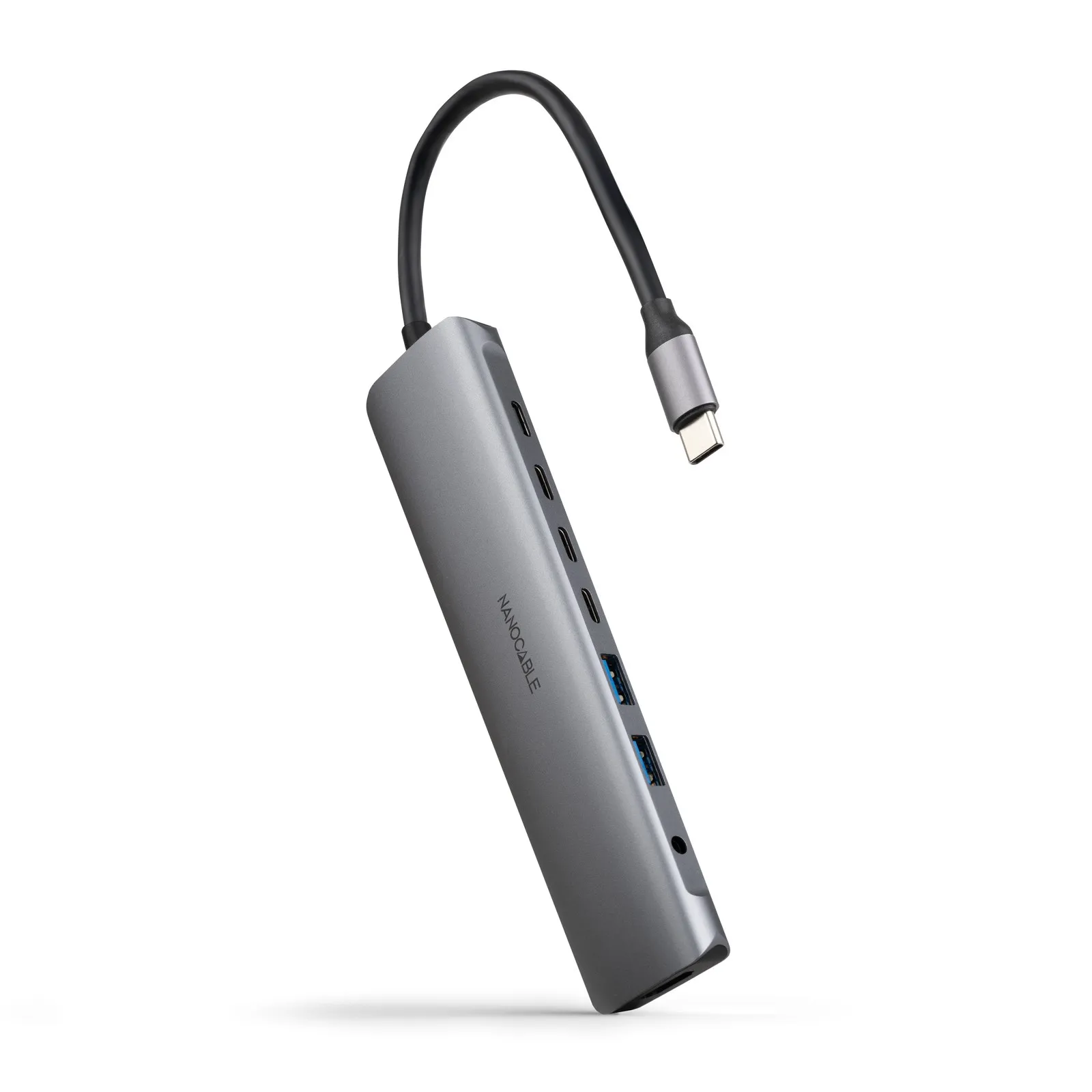 Nanocable 10.16.4608 replicatore di porte e docking station per laptop Cablato USB 3.2 Gen 1 (3.1 Gen 1) Type-C Grigio - immagine 1