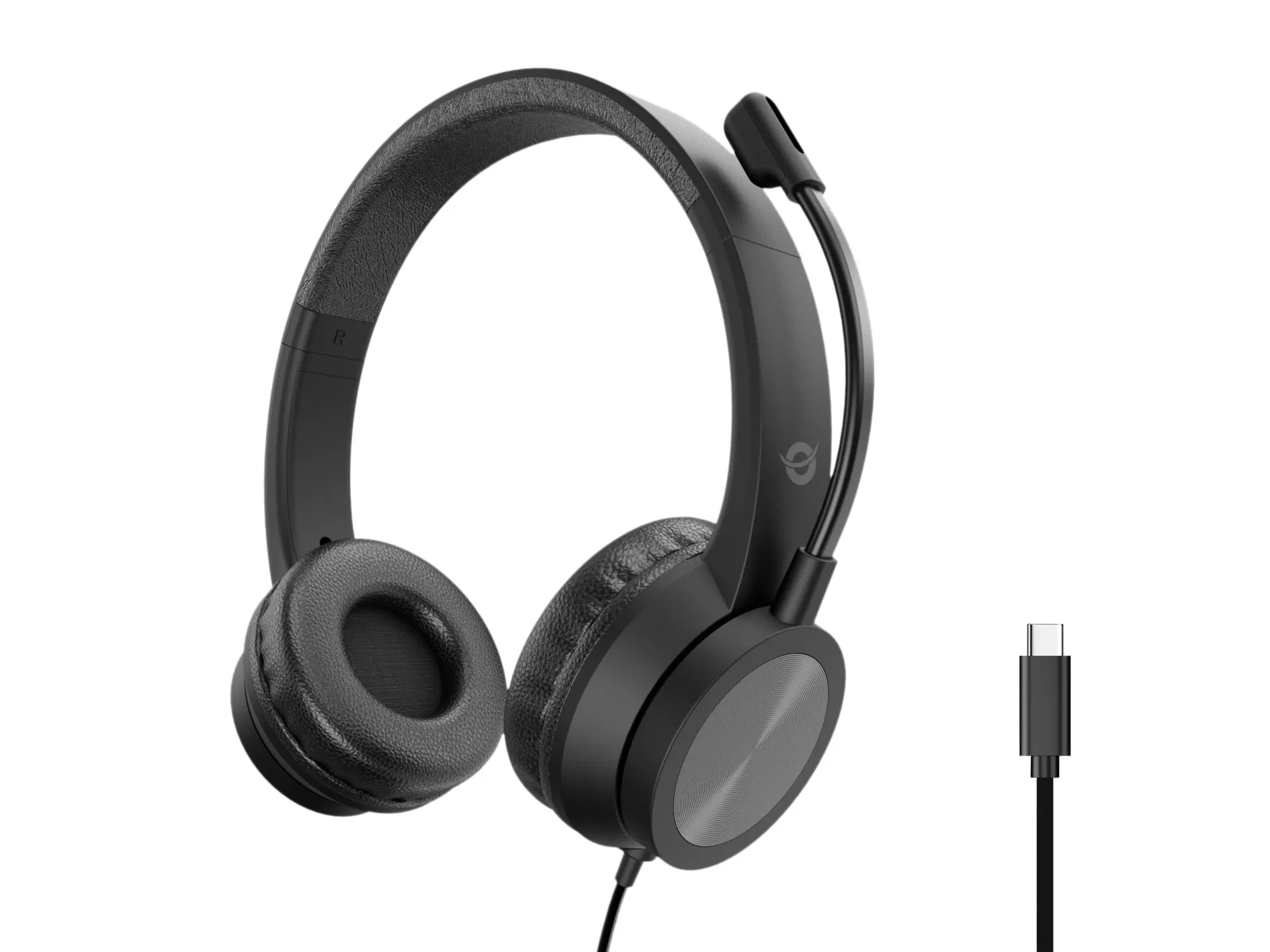 Cuffia C/Microfono Usb-C Bk Canc.Rumore Contr.Remoto Cavo 2Mt - immagine 1