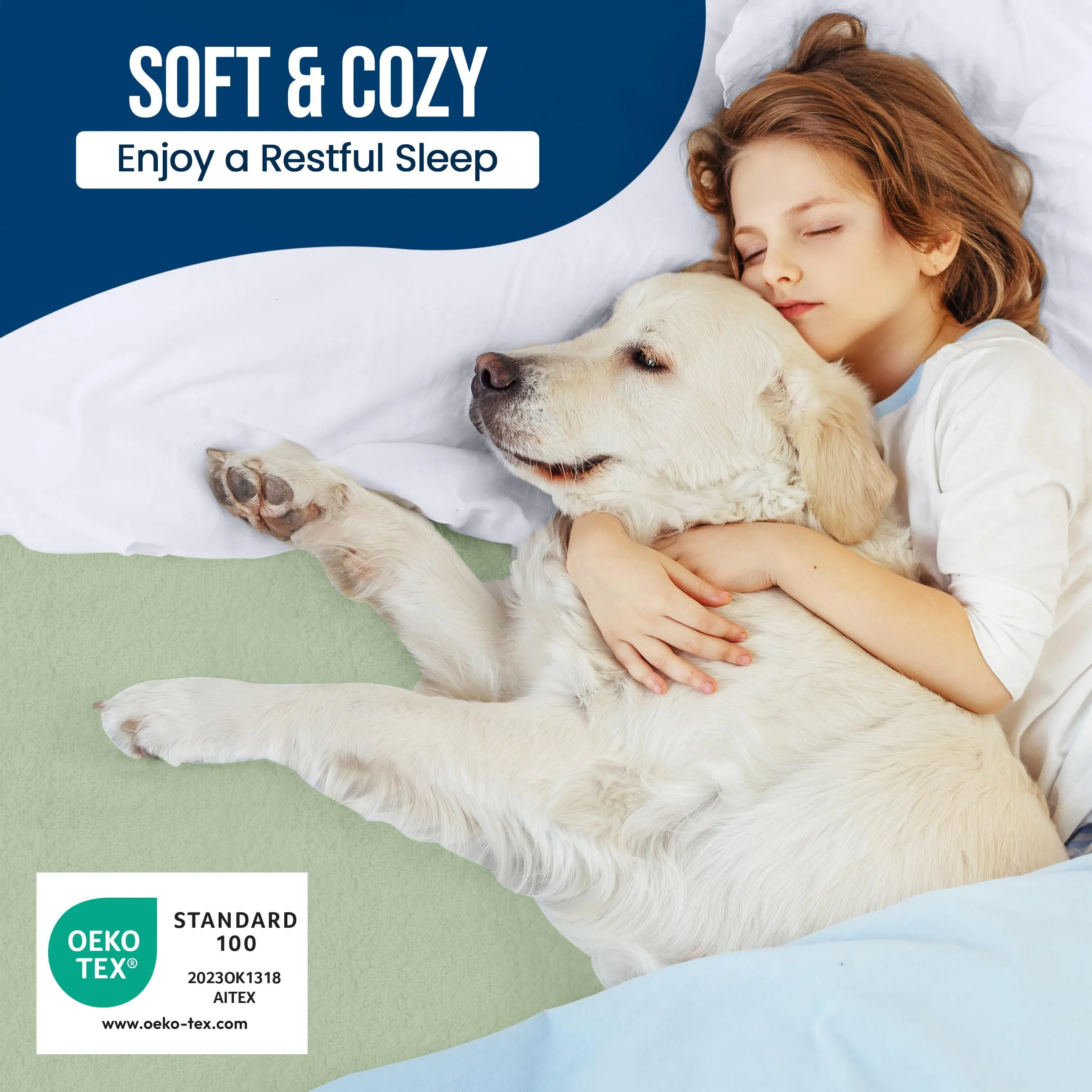 Utopia Bedding Coprimaterasso impermeabile per letto singolo, in spugna di alta qualità, 200 g/m², traspirante, stile aderente, con tasche elastiche (salvia) - immagine 5