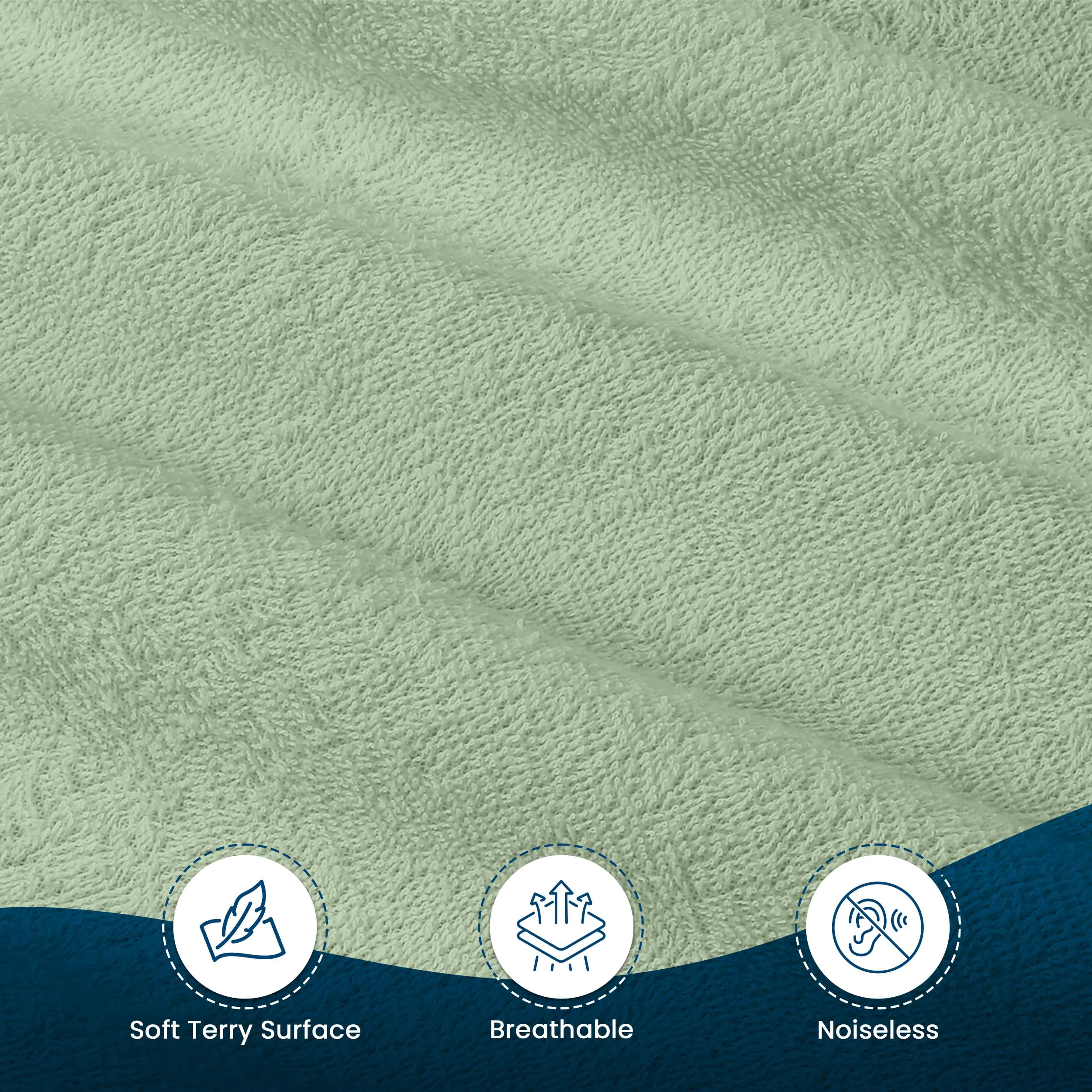 Utopia Bedding Coprimaterasso impermeabile per letto singolo, in spugna di alta qualità, 200 g/m², traspirante, stile aderente, con tasche elastiche (salvia) - immagine 8
