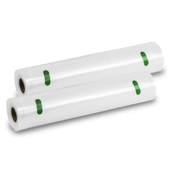 Confezione da 2 rotoli da 6 m Cecotec per macchina sottovuoto - Temperatura regolabile - Larghezza 28 cm - Trasparente - immagine 1