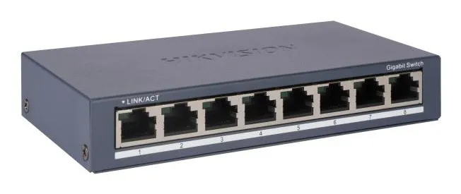 Hikvision Switch 8 Porte Gigabit Rj45 Ports Desktop Steel Case Unmanaged Switch - immagine 1