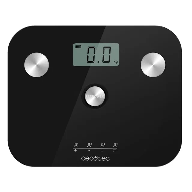 Cecotec Surface Precision EcoPower 10100 Full Healthy Quadrato Nero Bilancia pesapersone elettronica - immagine 1