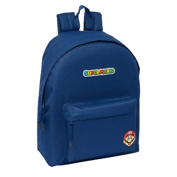 Zaino Safta Super Mario Mamma Mia - Tasca frontale - Spallacci imbottiti - Schienale imbottito - Doppia cerniera - Maniglia superiore - 2080 L - 330x150x420 mm - Blu navy - immagine 1