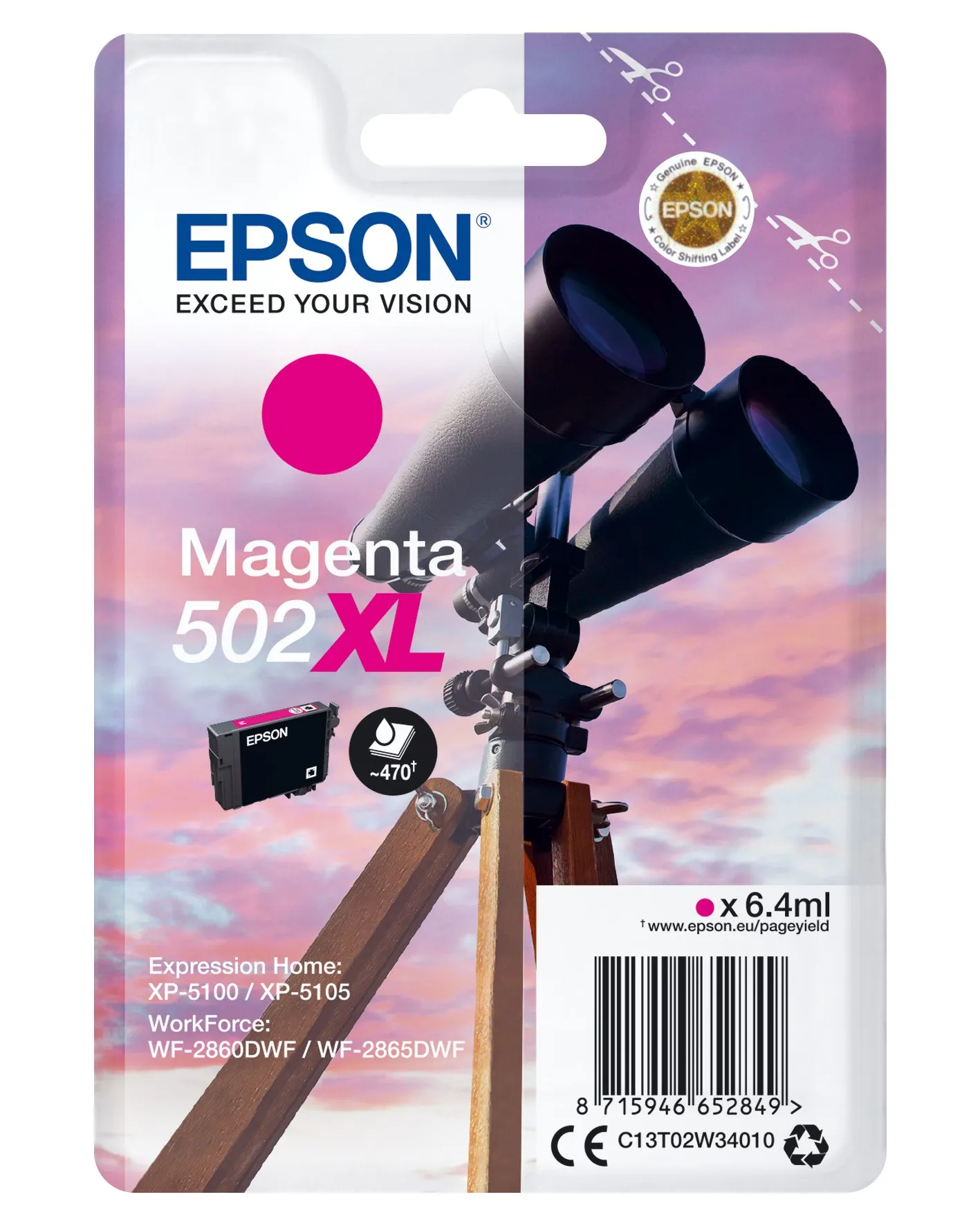 Epson Singlepack Magenta 502XL Ink - immagine 1