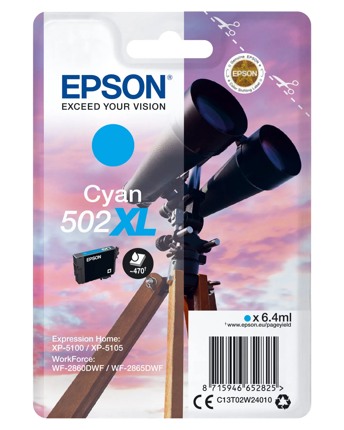 Epson Singlepack Cyan 502XL Ink - immagine 1