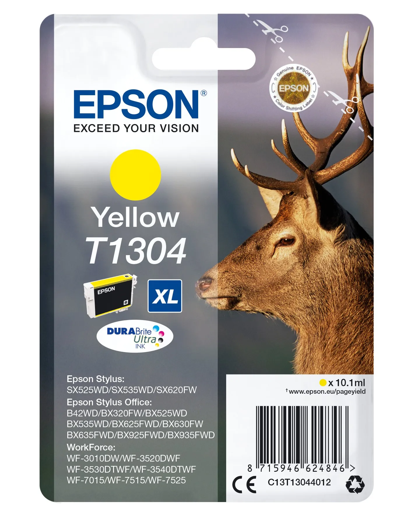 Epson Cart Ink Giallo Per B42Wd/Wf Pro 7015 Serie Xl Cervo - immagine 1