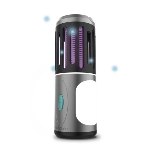 Cecotec ByeFly 3000 Go Dispositivo antizanzare 3 in 1 - Potenza 5W - Batteria da 1800mAh - Resistente all'acqua IPX4 - Luce laterale e torcia - Include gancio - Compatto e portatile - Grigio - immagine 1