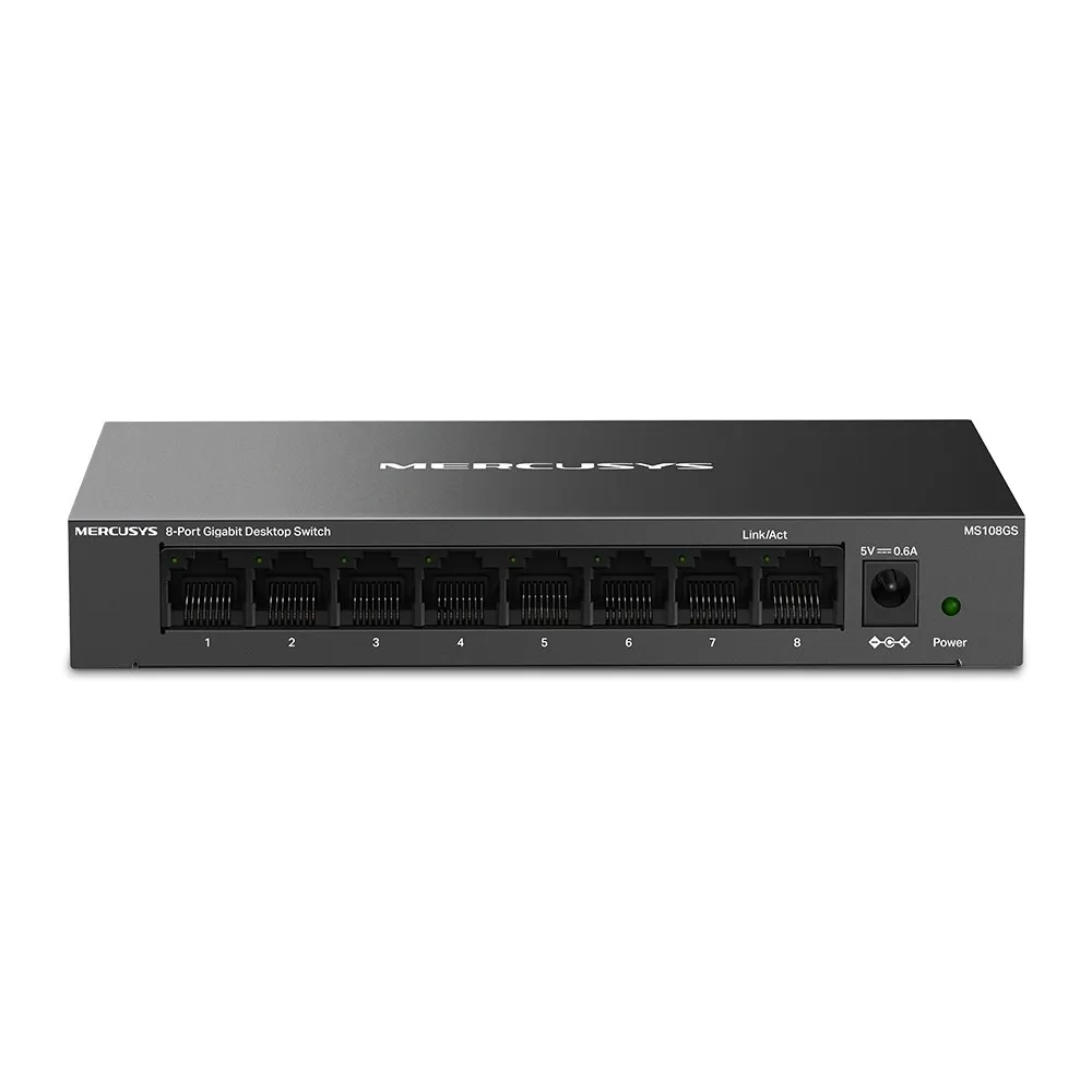 Switch Desktop 8P 10/100/1000 Rj45P Wall Mounting Metal Case - immagine 1