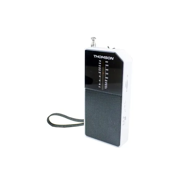 Radio portatile analogica FM/AM Thomson RT205 - Antenna telescopica - Bianco/Nero - immagine 1