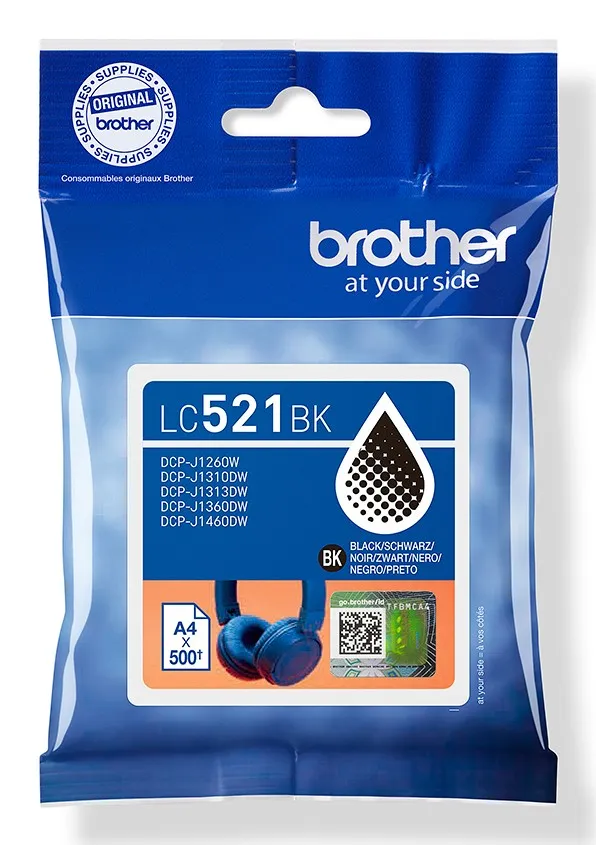 Originale Brother LC521BK Negro Cartucho de Tinta Original - LC521BK - immagine 1