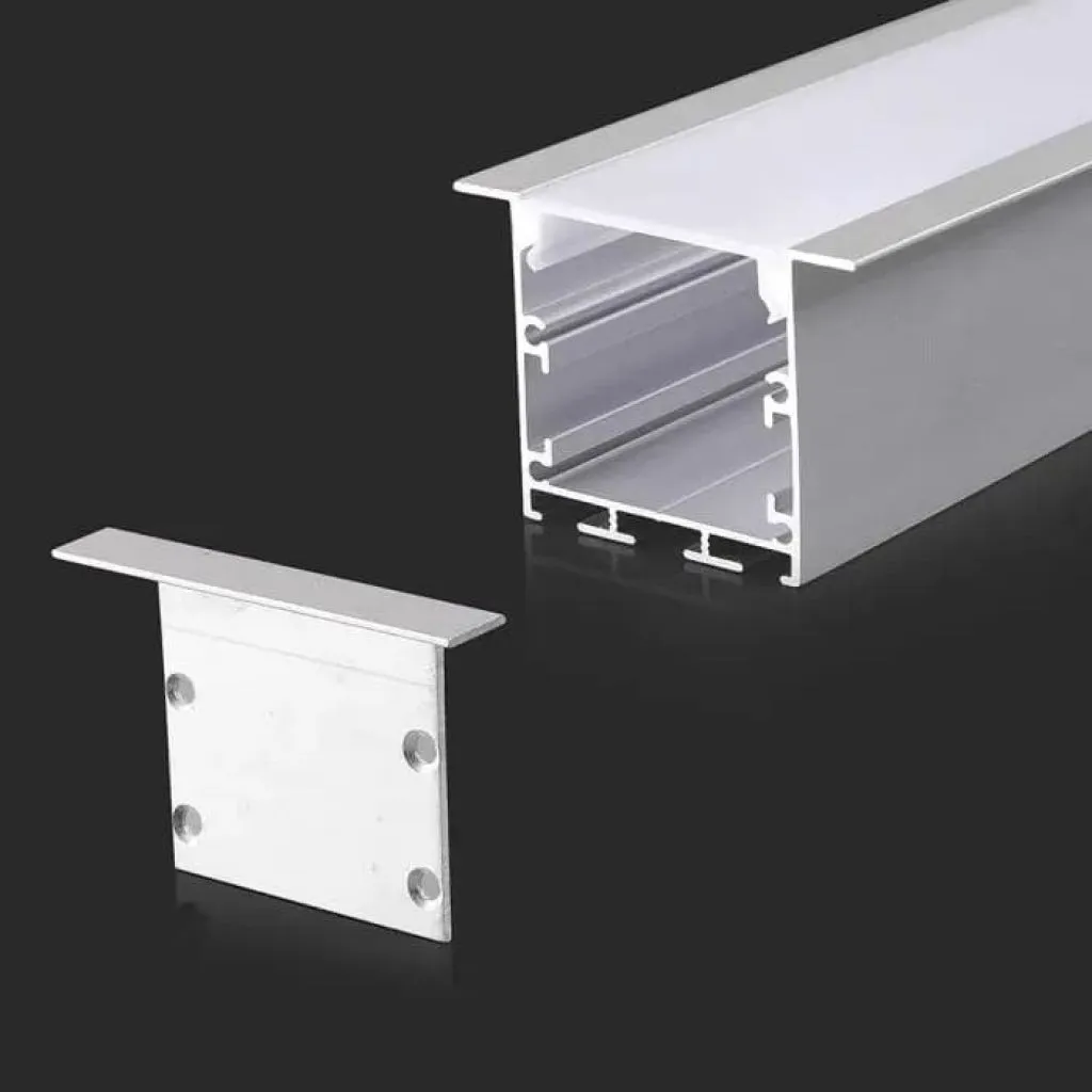 V-TAC Profilo in Alluminio in Colore Bianco per Strip LED 2000 x 50 x 35mm - immagine 1