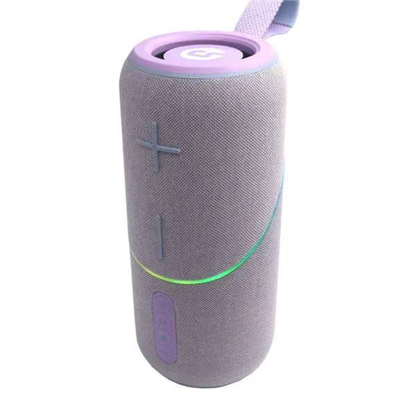 Coolsound Rainbow Beat True Wireless Bluetooth Speaker 20W - Fino a 3 ore di durata della batteria - Ingressi USB MicroSD e Aux - Funzione vivavoce - Radio FM - Illuminazione RGB - Colore viola - immagine 1