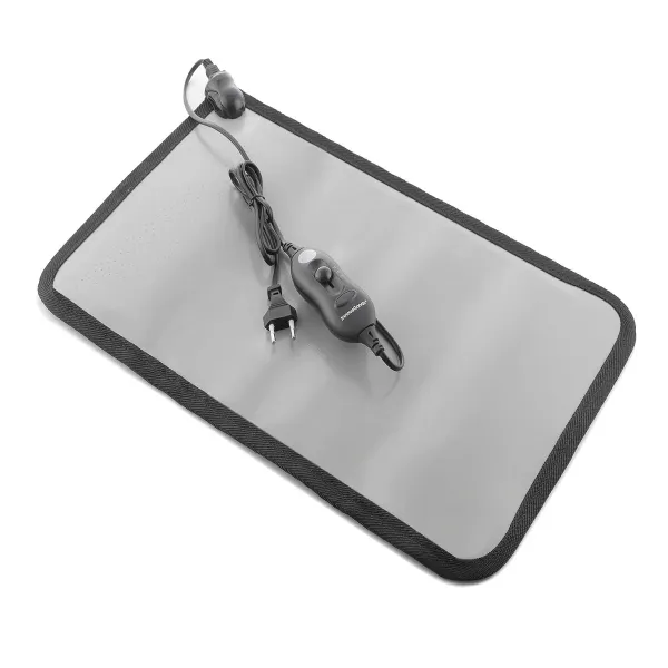 Tappetino riscaldante per piedi Innovagoods - Potenza 50W - Tensione 240V - Cavo da 150cm - Temperatura regolabile - Antiscivolo - Facile da pulire - 50x31x0.75cm - Grigio e nero - immagine 1