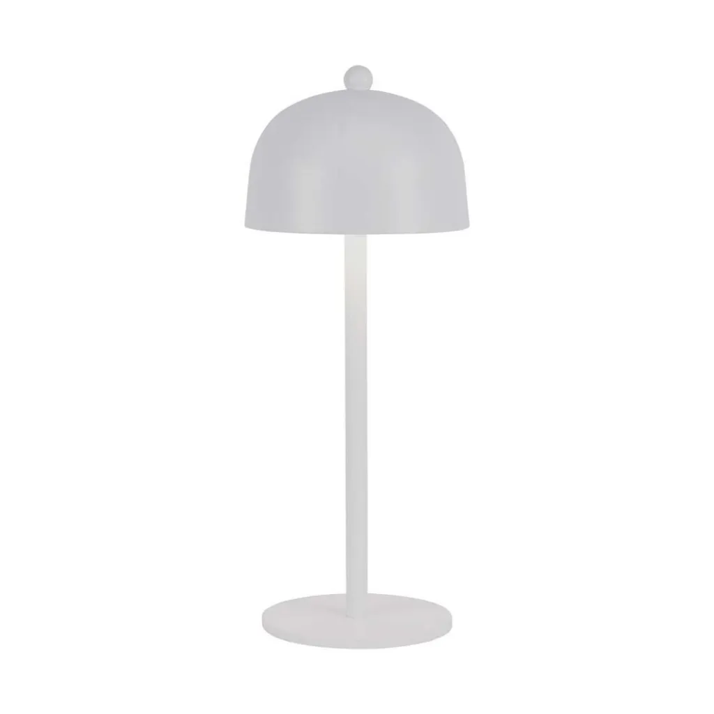 V-TAC Lampada LED da Tavolo 3W con Batteria 1800mAh Ricaricabile USB C Colore Bianco in Metallo Touch Dimmerabile 3in1 - immagine 1
