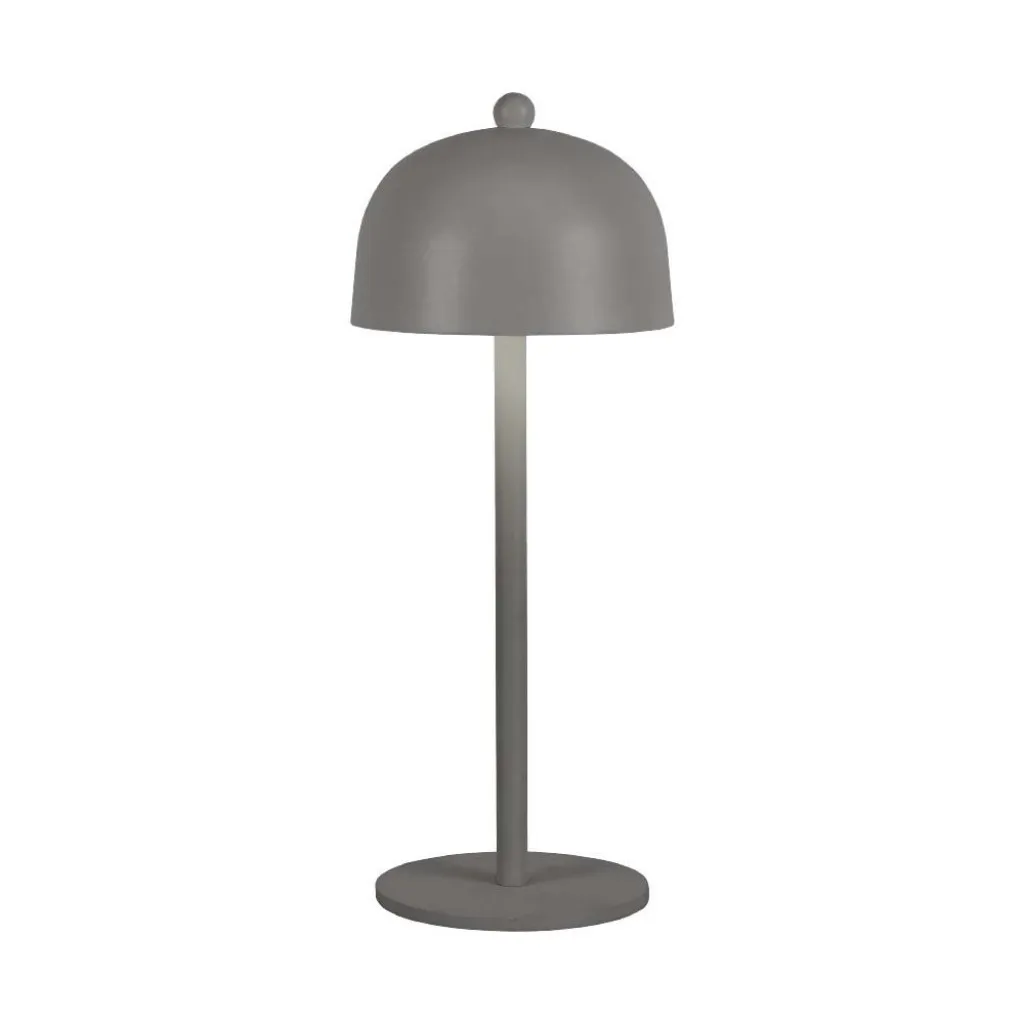 V-TAC Lampada LED da Tavolo 3W con Batteria 1800mAh Ricaricabile USB C Colore Grigio in Metallo Touch Dimmerabile 3in1 - immagine 1