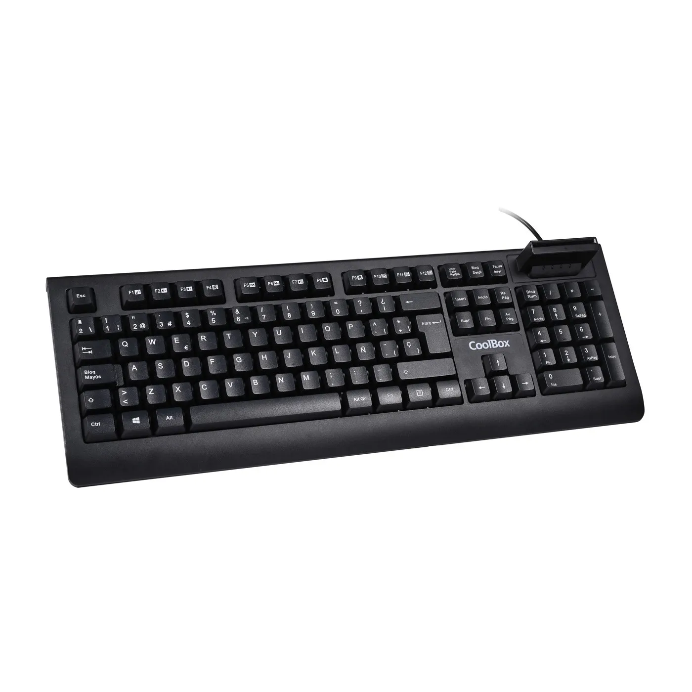 CoolBox COO-TEC04DNI tastiera Ufficio USB QWERTY Spagnolo Nero - immagine 1