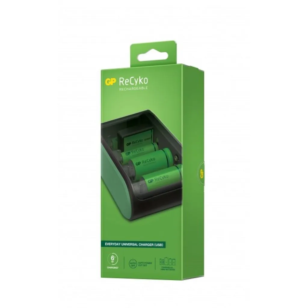 GP Battery Caricabatterie Universale ReCyko B631 per Ricarica Contemporanea di Batterie Ricaricabili 15V Mini Stilo AAA Stilo AA C Torcia D e 9V - immagine 1
