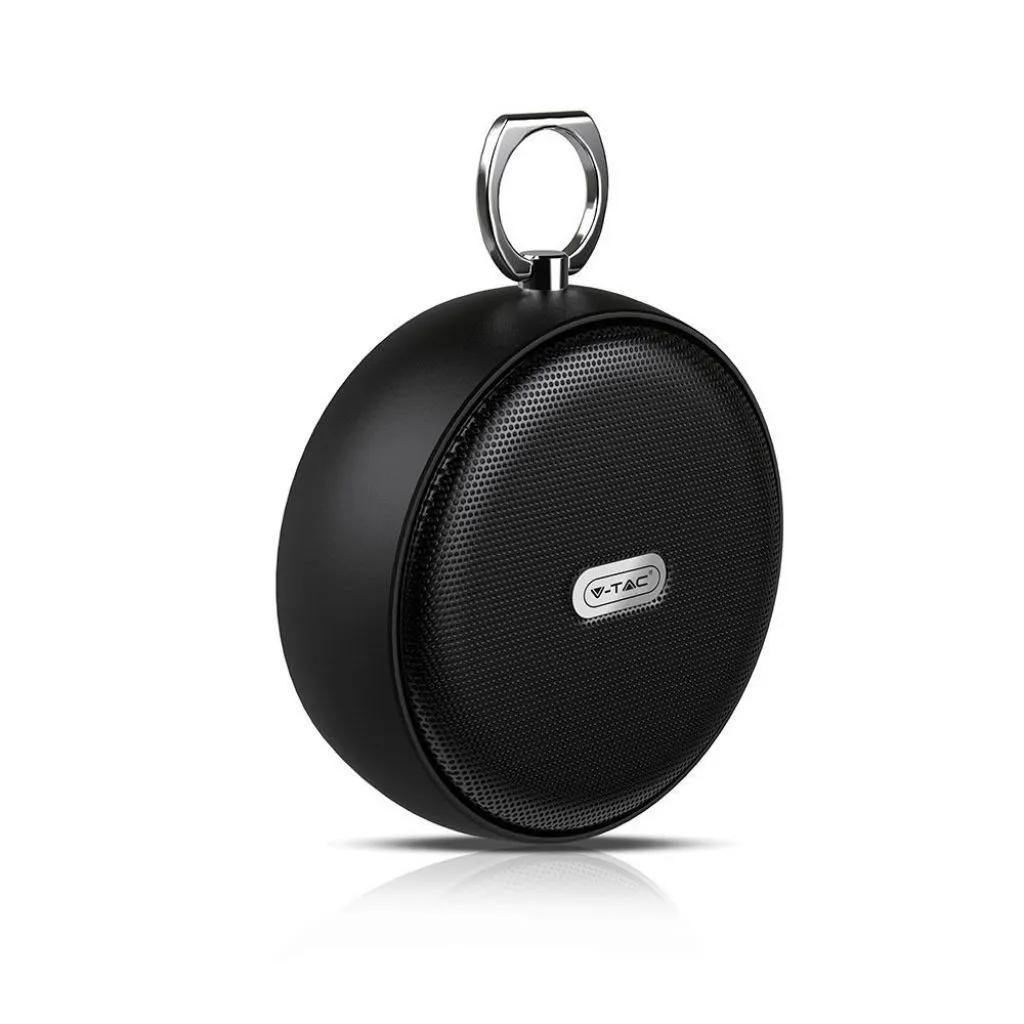 V-TAC Speaker Bluetooth Portatile 4W con Microfono e Slot per Scheda TF Batteria da 800mAh Colore Nero - immagine 1
