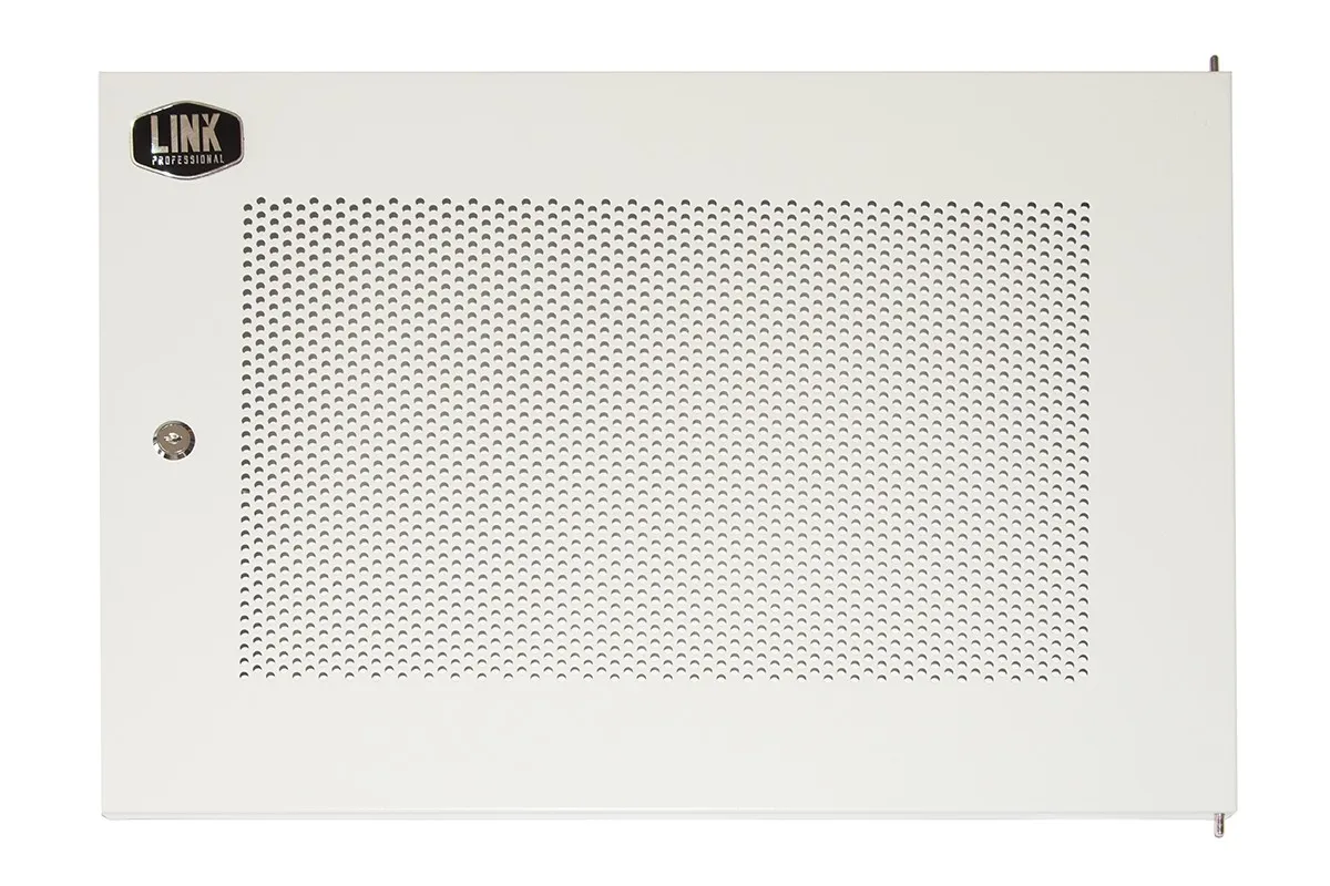 PORTA METALLO TRAFORATA CON SERRATURA PER ARMADIO LINK 9U LK1909UGF GRIGIO - immagine 1