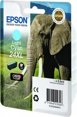 ORIGINALE Epson Cartuccia d'inchiostro ciano (chiaro) C13T24354012 24 XL 740 pagine 98ml XL - immagine 1