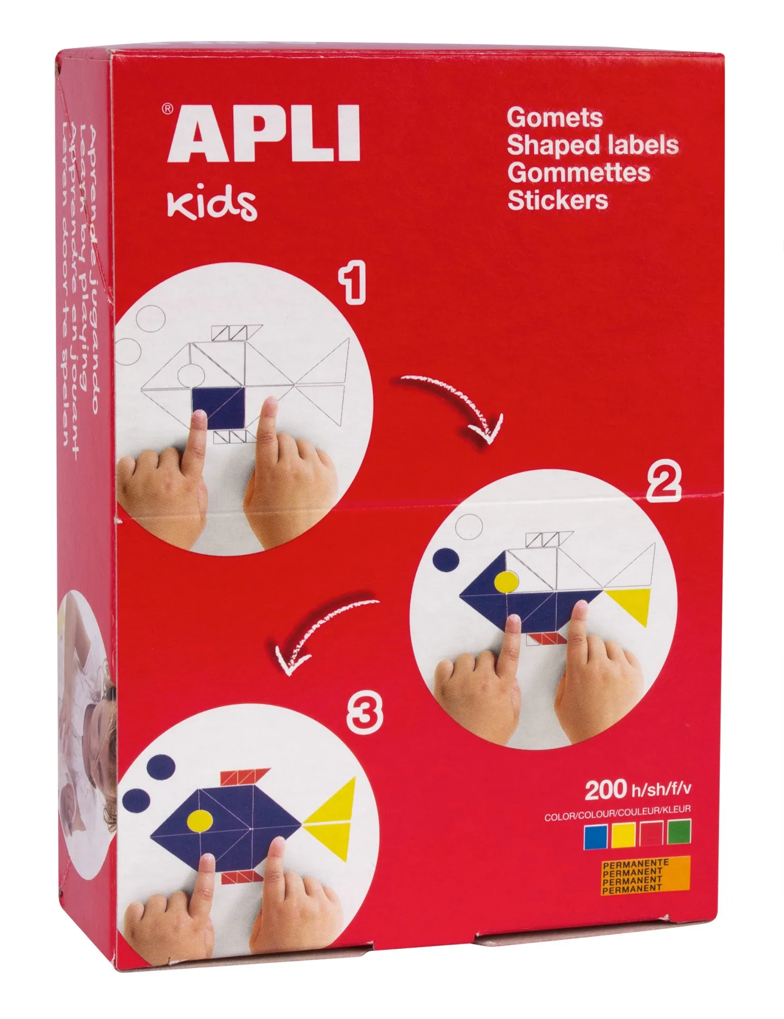 Apli Gomet Rotondi Ø 19mm con Adesivo Permanente - 8000 Gomet per Scatola - Ideale per Scuole e Laboratori per Bambini - Conforme agli Standard EN-71 e FSC - immagine 1