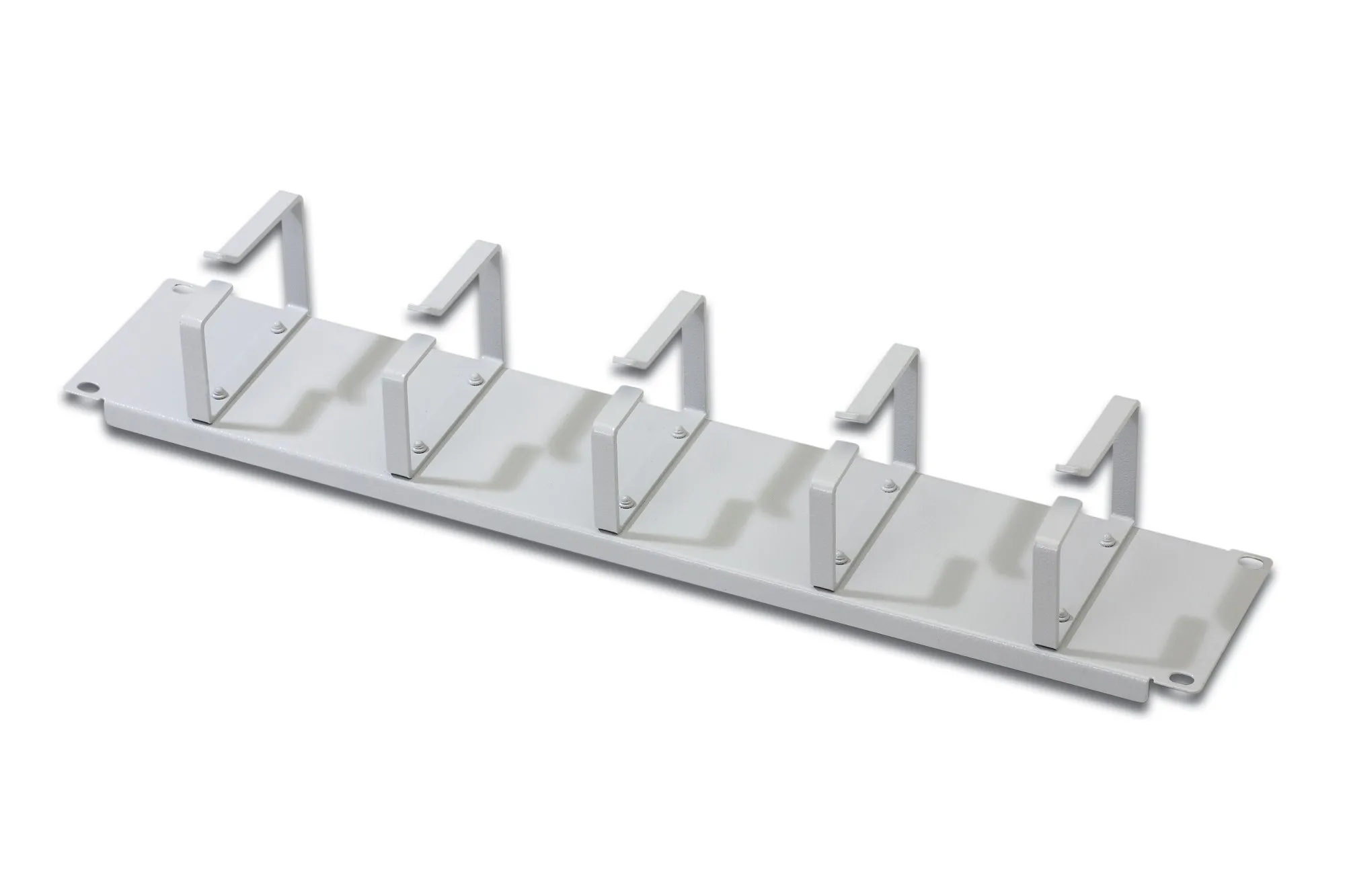 Listello Guida Cavi 19 (2 Unita') Grigio Chiaro Con 5 Anelli (Dn-19 Org-2U) - immagine 1