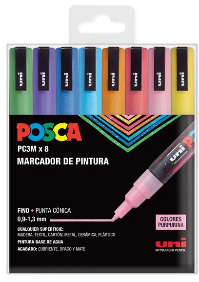 POSCA PC-3M/8C Multicolore 8 pz - immagine 1