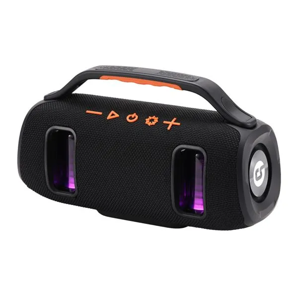Coolsound BraveBox True Wireless Bluetooth Speaker 15W - Fino a 3 ore di durata della batteria - Ingressi USB MicroSD e Aux - Chiamate in vivavoce con microfono integrato - Illuminazione RGB - Nero - immagine 1