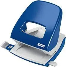 Perforatrice per metalli Petrus 62 - Fino a 30 fogli - Segni di formato - Svuotamento facile - Punzoni da 55 mm - Colore blu - immagine 1