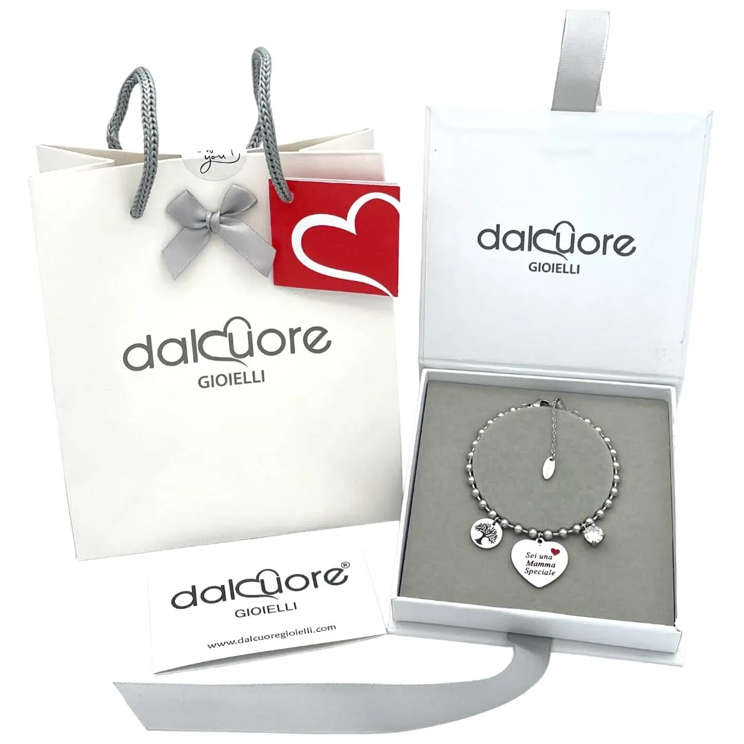 dalcuore Bracciale Mamma Regalo, Festa della mamma Regali di Natale Idea sei Speciale regalo compleanno per mamma x neomamma nonna gioielli da donna cofanetto braccialetto della mamma - immagine 2