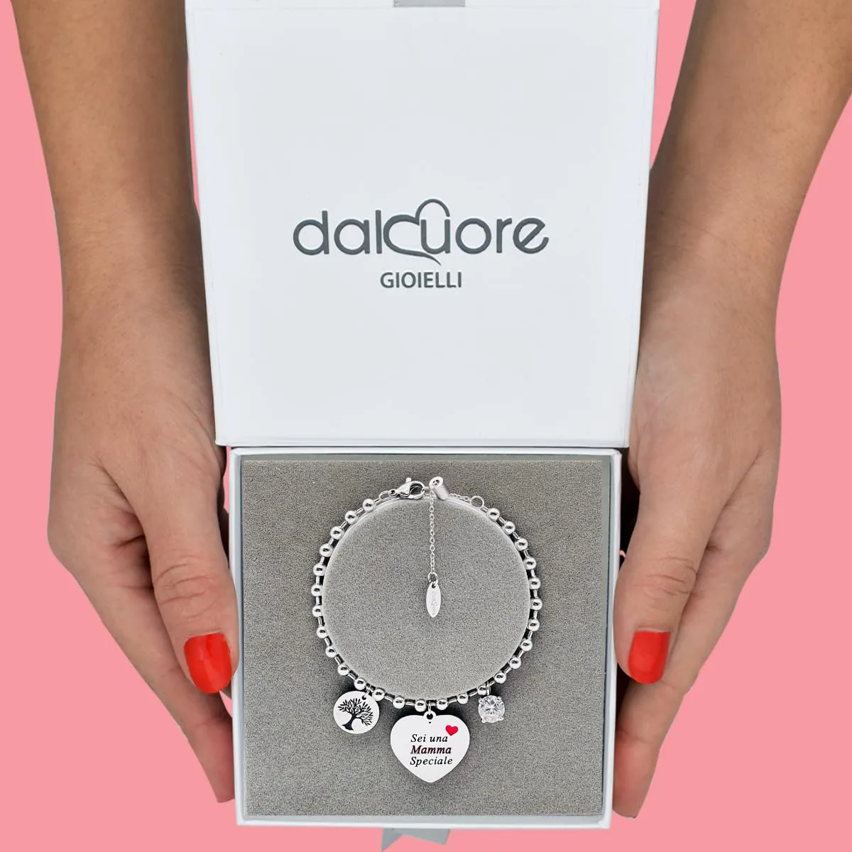 dalcuore Bracciale Mamma Regalo, Festa della mamma Regali di Natale Idea sei Speciale regalo compleanno per mamma x neomamma nonna gioielli da donna cofanetto braccialetto della mamma - immagine 7