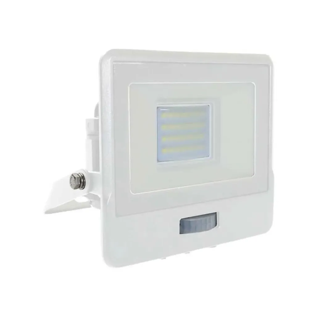 V-TAC PRO Faro LED Chip Samsung 20W con Sensore PIR Colore Bianco 6500K IP65 - immagine 1