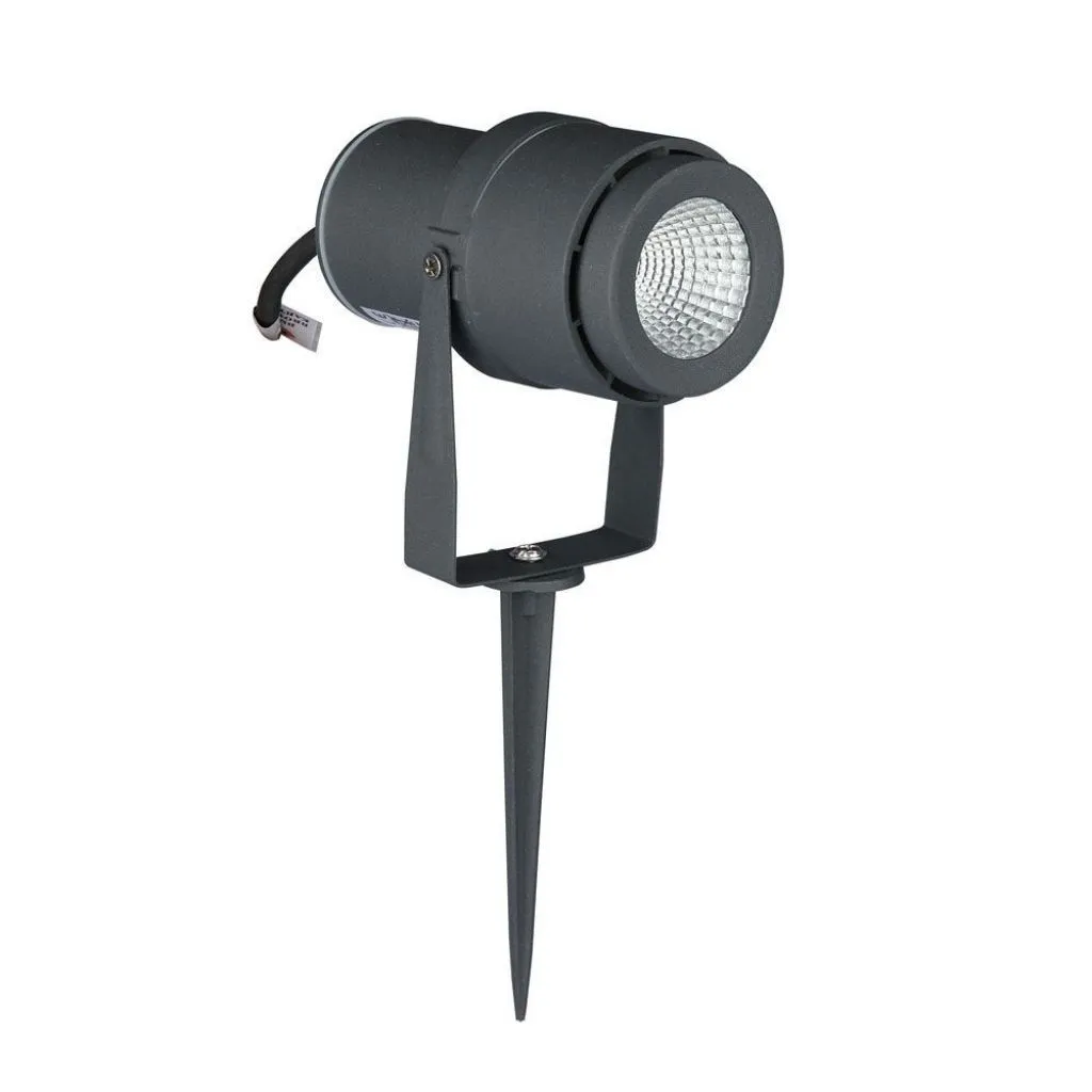 V-TAC Faretto LED da Giardino 12W con Picchetto Colore Grigio 4000K IP65 - immagine 1