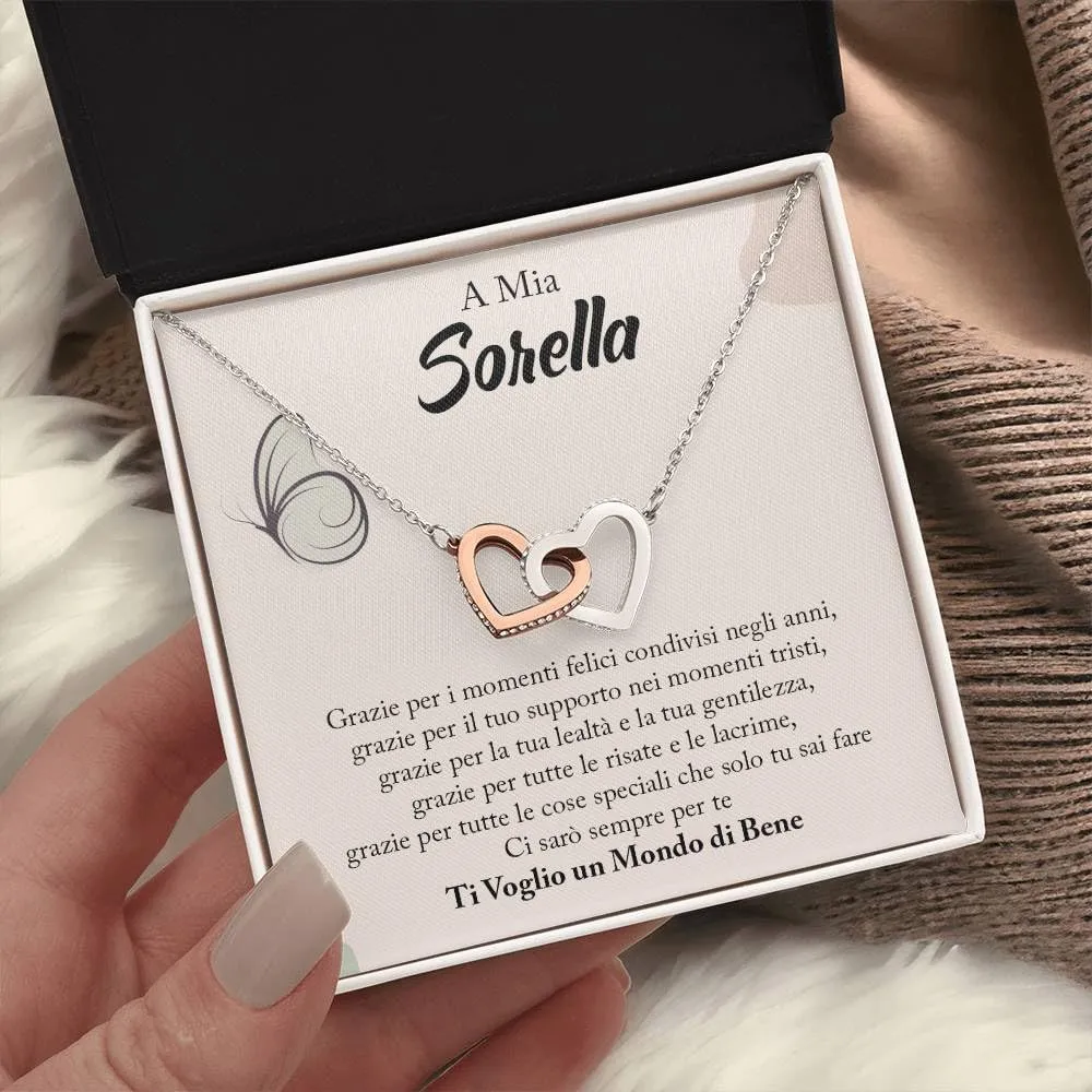 NONNA PROFESSIONISTA Collana Donna A Mia Sorella Argento Idee Regali per lei Compleanno o Natale - Cofanetto con DEDICA incluso (Oro - Sorella) - immagine 2