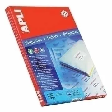 APLI Labels Round corners 199.6 x 144.5mm etichetta autoadesiva Bianco 200 pz - immagine 1