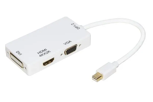 Adattatore Mini Displayport Maschio 1.2 A Dvi+Hdmi 4Kx2K+Vga Femmina - immagine 1