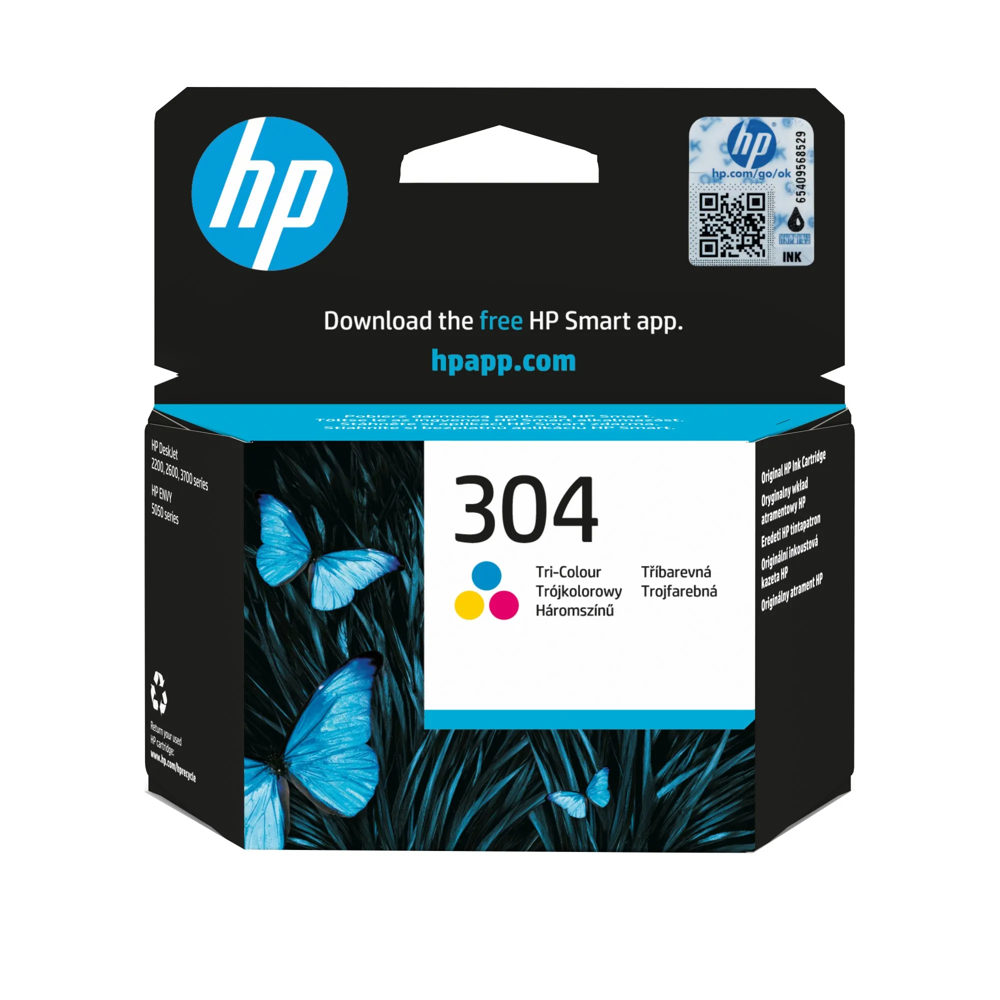 ORIGINALE HP Cartuccia d'inchiostro differenti colori N9K05AE 304 100 pagine - immagine 1