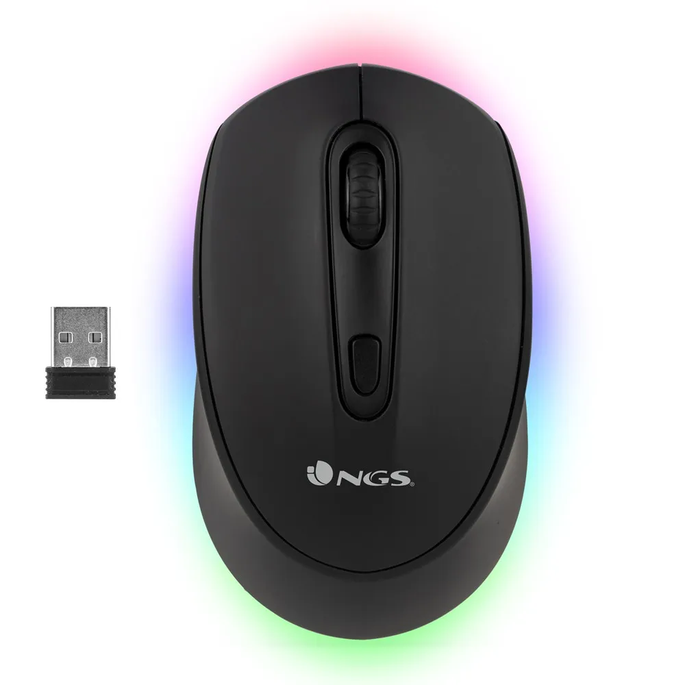 NGS SMOG-RB mouse Ambidestro RF senza fili + Bluetooth Ottico 2400 DPI - immagine 1