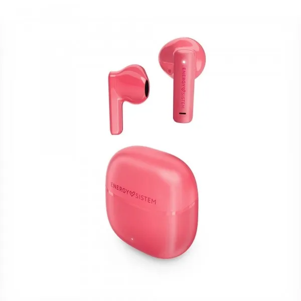 Cuffie wireless Energy Sistem True - Bluetooth 5.4 - Durata della batteria 20 ore - Bassi profondi - Materiali riciclati - Assistente vocale integrato - Rosso - immagine 1