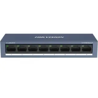 Switch Hikvision 10/100 Case Metallico - Soho 8 10/100M Rj45 Ports Desktop Steel Case Unmanaged - immagine 1