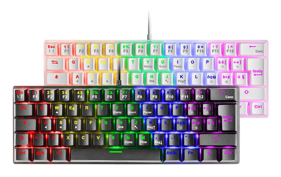 Mars Gaming MK60 tastiera USB QWERTY Italiano Nero - immagine 1