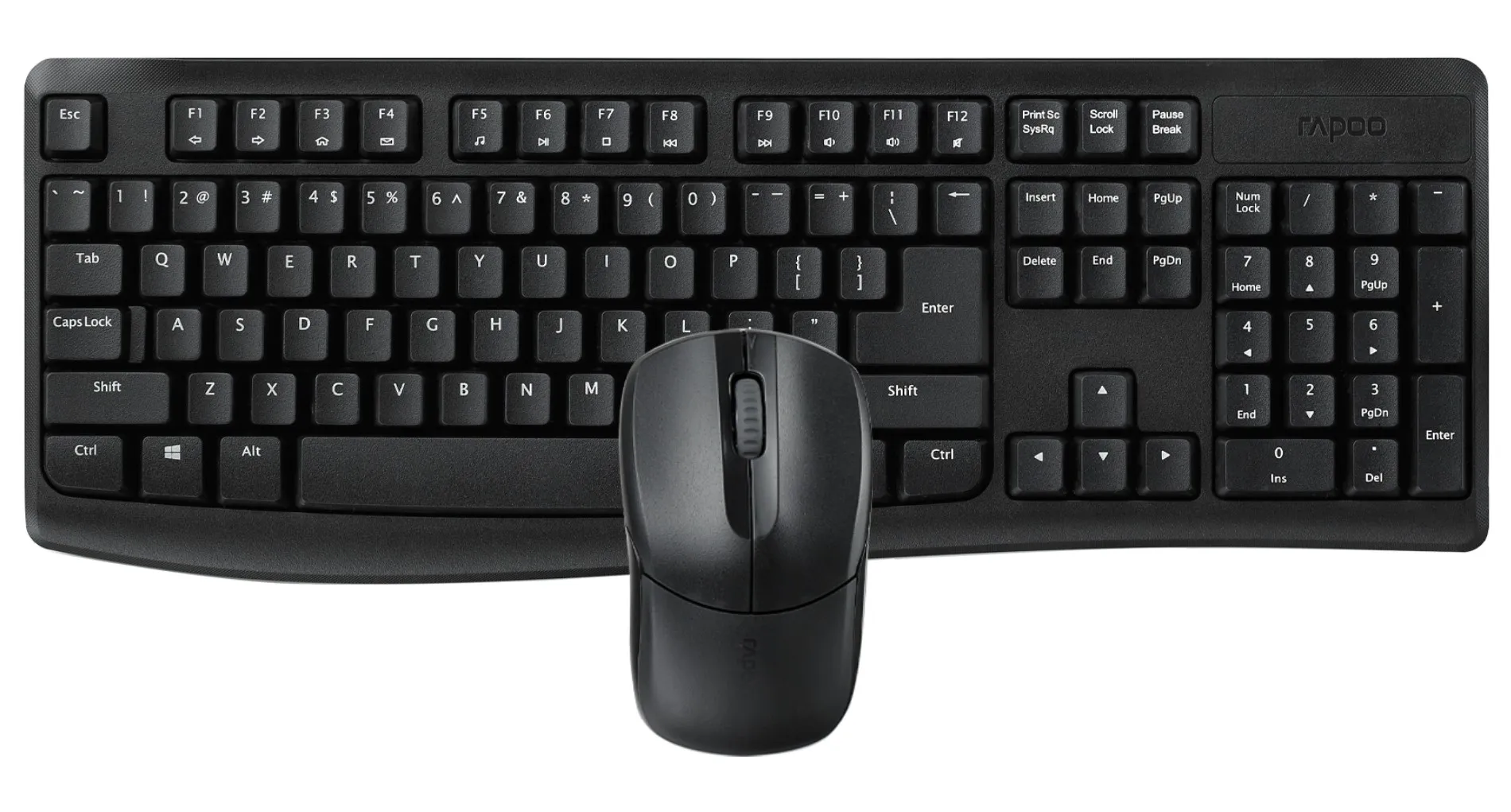 Rapoo X1800Pro tastiera Mouse incluso Universale RF Wireless QWERTY Nero - immagine 1
