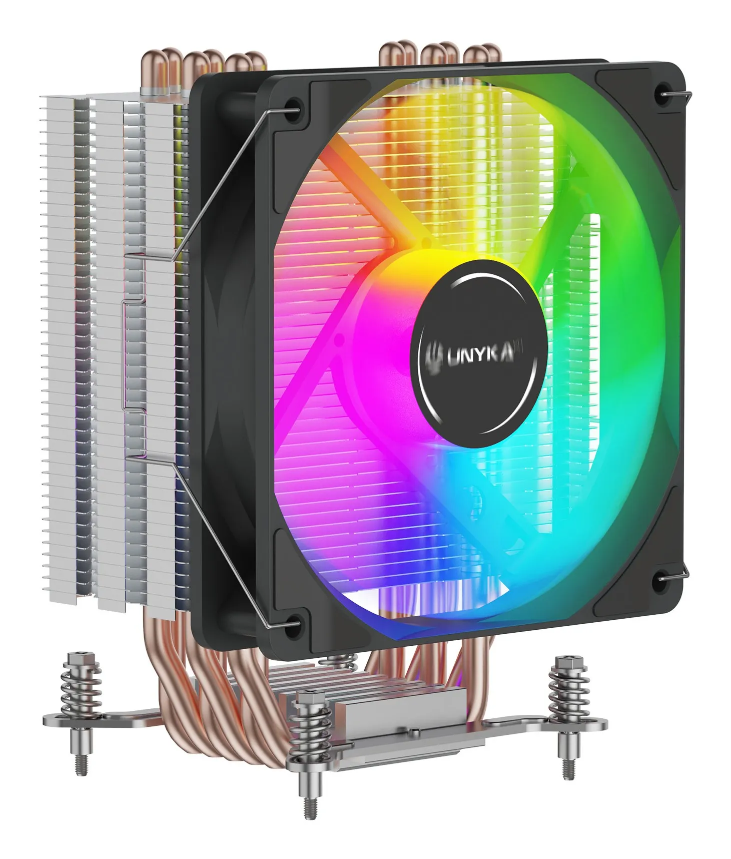 Unykach Unycool H60 ARGB CPU Cooler - Multisocket universale - Ventola da 120 mm - Nero - immagine 1